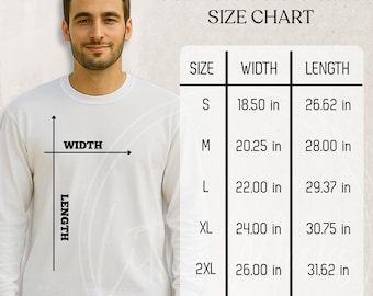 Comfort Colors 6014 Size Chart: Men's Unisex Garment-dyed Long
