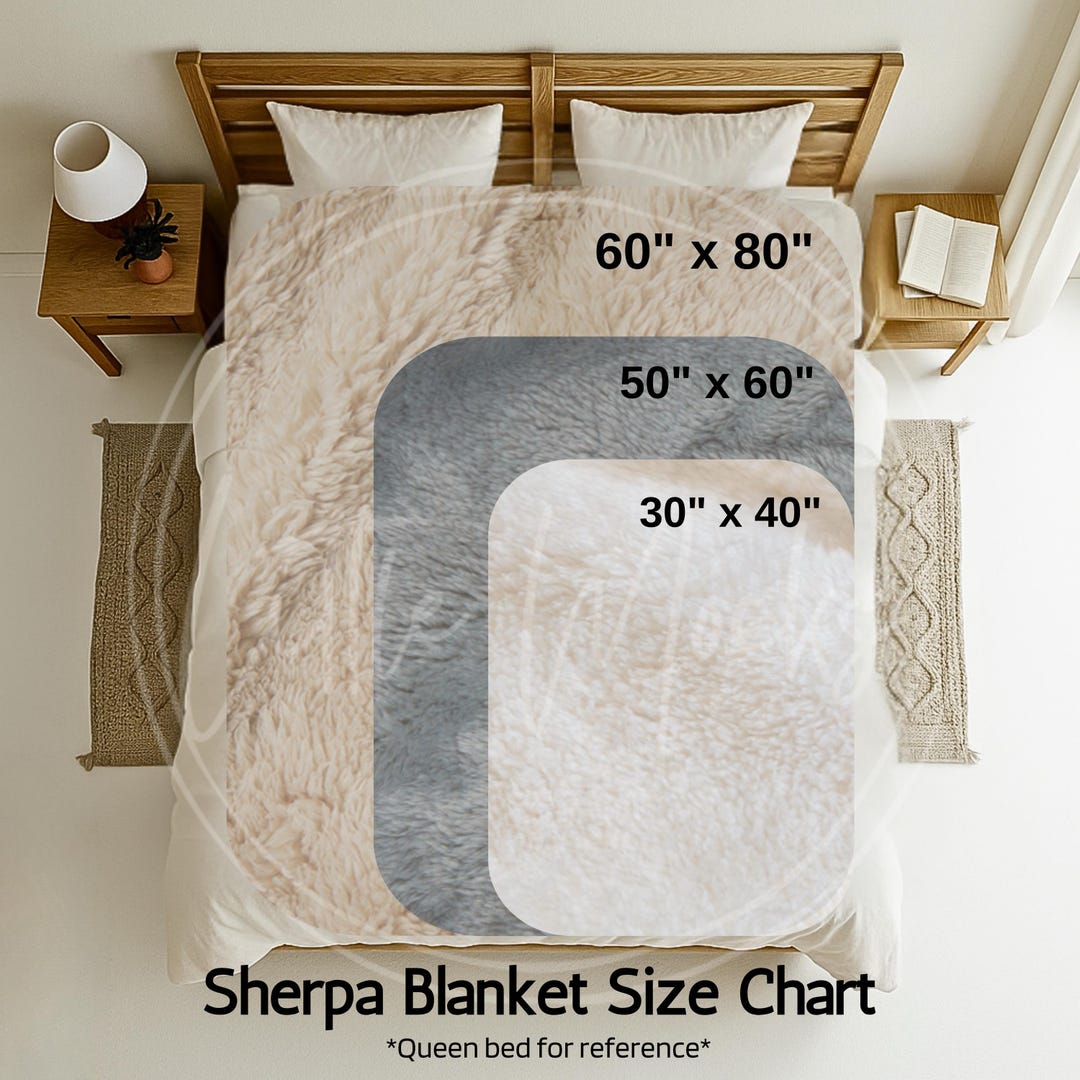 Tabeau Sharpa Maquette du tableau des tailles de couverture en sherpa (fichier JPG de ...