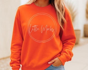 Orange Gildan 18000 Unisex Crewneck Mockup; Summerween Fall Boho Sweatshirt Mock-up (JPG File)