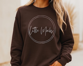Dark Chocolate Gildan 18000 Sweatshirt Mockup: Brown Crewneck Boho Fall Mock-Up JPG