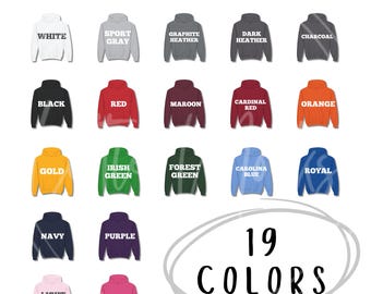 Editable Gildan 18500B Color Chart Canva Template (Digital Download)