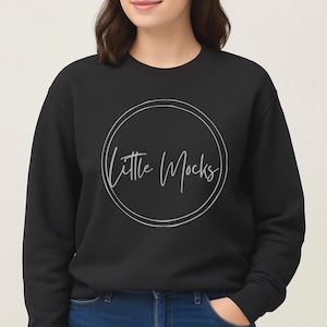 Black Comfort Colors C1466, C1566 Sweatshirt Mockup: Unisex Crewneck Mock-up JPG File