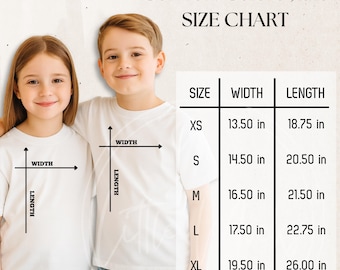 9018 Size Chart 9018 Mockup Comfort Colors 9018 Size Chart Comfort Colors 9018 Mock-up Kids Mockup Comfort Colors Size Chart for Youth Pair