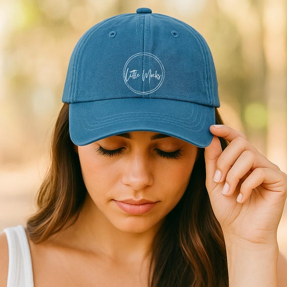 Blue Denim Dad Hat Mockup: Otto Cap 18-204 Baseball Cap (JPG File