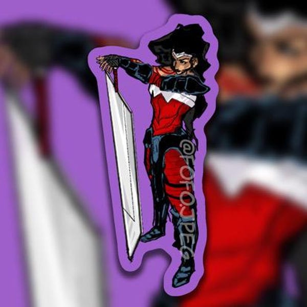 Warrior Princess! 3 inch holographic stickers