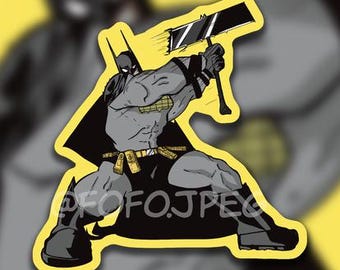 Crusader Of The Night! 3 inch holographic stickers