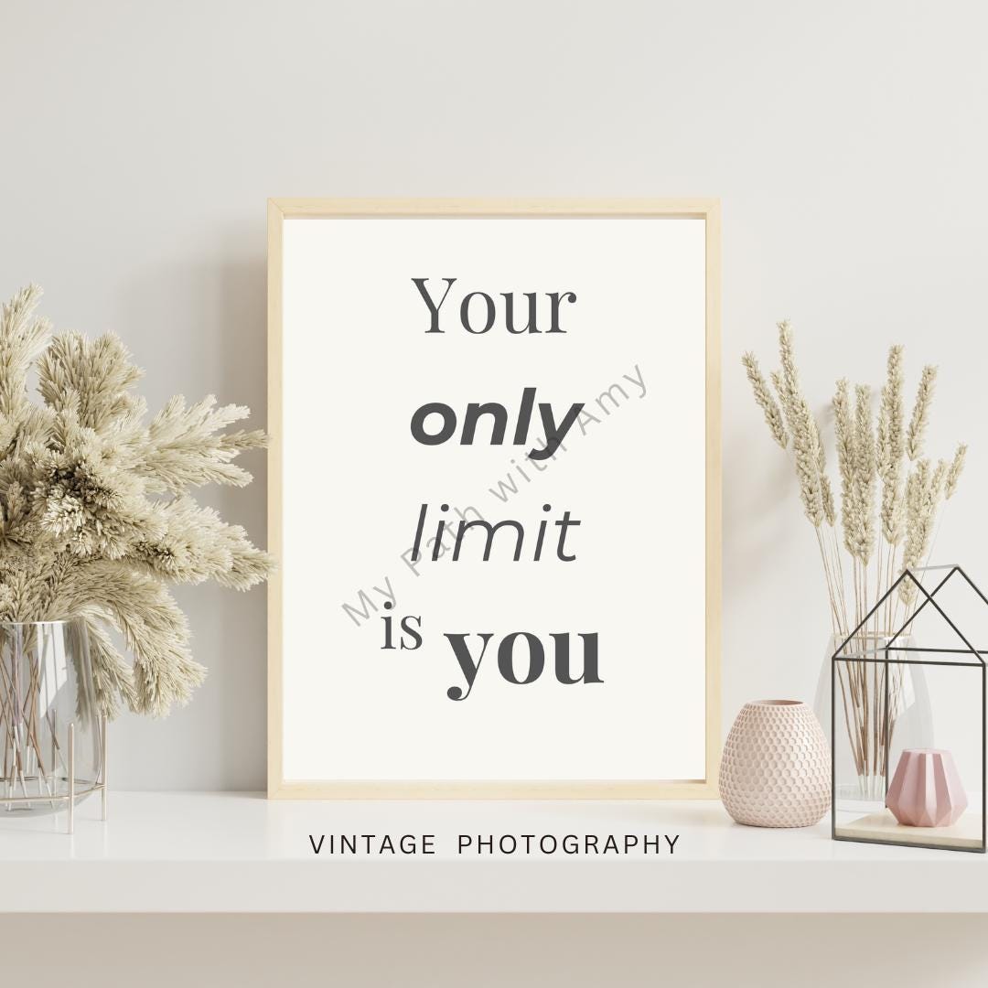 Motivational Quote Art Print: Minimalist Design, 3 Backgrounds (digital ...