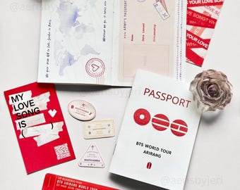 Arirang World Tour Passport Book and Boarding Pass I What is your love song