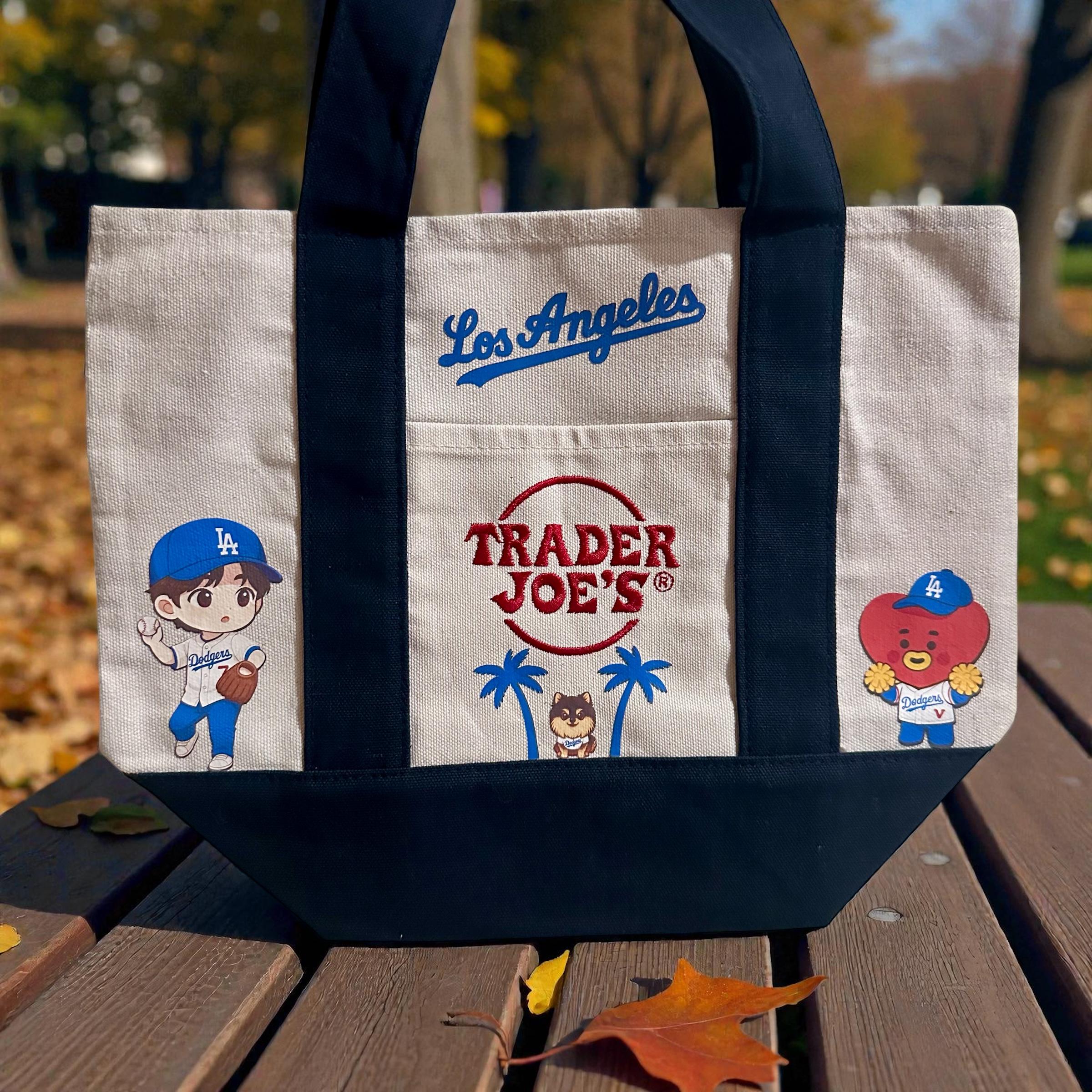 NEW! BTS V X Dodgers MINI Trader Joe's Tote Bag: Bangtan Taehyung