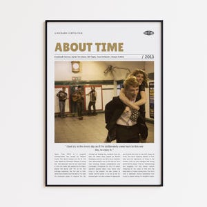 About Time, Richard Curtis, Retro Movie Poster, Custom Movie Poster Print