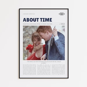 About Time, Richard Curtis, Retro Movie Poster, Custom Movie Poster