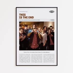 Das ist das Ende, Seth Rogen, Retro Filmplakat, Filmplakat individuell