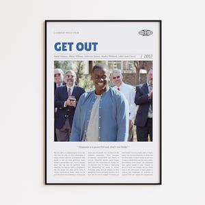 Get Out, Jordan Peele, retro filmposter, aangepaste filmposter