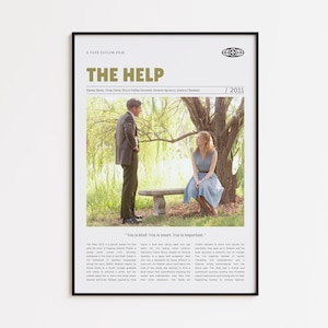 The Help, Tate Taylor, Retro Movie Poster, Custom Movie Poster