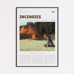 Incendies, Denis Villeneuve, Retro Movie Poster, Custom Movie Poster Print