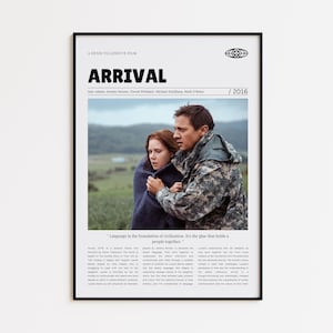 Arrival, Denis Villeneuve, Retro Movie Poster, Custom Movie Poster