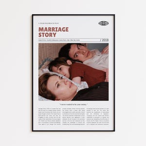 Marriage Story, Noah Baumbach, Retro Filmplakat, individuell gestaltetes Filmplakat