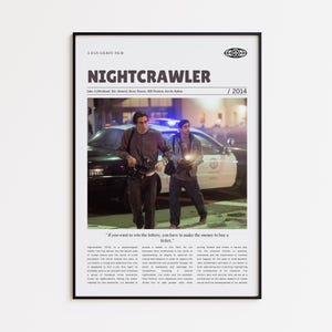Nightcrawler, Dan Gilroy, Plakat filmowy w stylu retro, Plakat filmowy na zamówienie