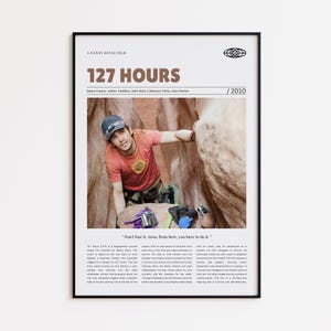 127 Hours, Danny Boyle, Retro Movie Poster, Custom Movie Poster