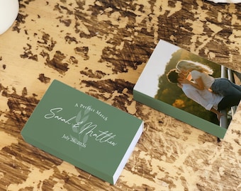Double-Sided Printed Custom Wedding Matchbooks, Custom Matches with Photo, The Perfect Matches, Bulk Wedding Favors, Custom Logo Matches