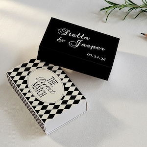 Personalized Perfect Match Matchboxes, Custom Wedding Favors, Bridal Shower, Engagement Party Decor, Guest Gifts, Rehearsal Dinner Keepsakes image 2