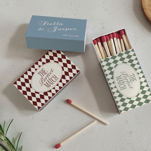 Personalized Perfect Match Matchboxes, Custom Wedding Favors, Bridal Shower, Engagement Party Decor, Guest Gifts, Rehearsal Dinner Keepsakes image 3