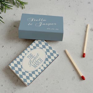 Personalized Perfect Match Matchboxes, Custom Wedding Favors, Bridal Shower, Engagement Party Decor, Guest Gifts, Rehearsal Dinner Keepsakes image 12