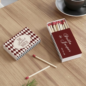 Personalized Perfect Match Matchboxes, Custom Wedding Favors, Bridal Shower, Engagement Party Decor, Guest Gifts, Rehearsal Dinner Keepsakes image 15