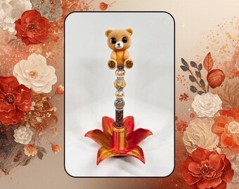 Lily Blossom Fancy Pen Stand for Rhinestone and Beadable Pens