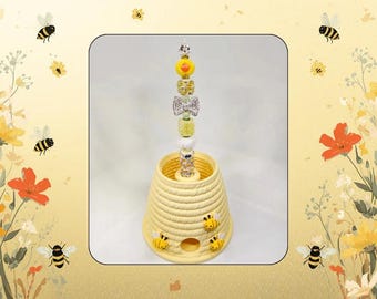 Beehive Fancy Pen Stand for Rhinestone and Beadable Pens (Unpainted)