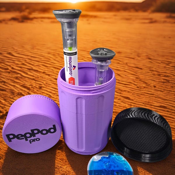Mounjaro KwikPen PepPod – Modular 3D-Printed Peptide Organizer with Ice Pack