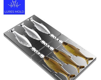 Bait DIY Fishing Mold Soft Plastisol Swimbait K198 6inch 3cavity