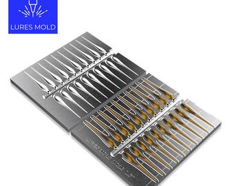 Bait DIY Fishing Mold Soft Plastisol Soft Jerkbait K213 2.5inch 20cavity