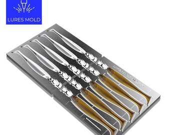 Bait DIY Fishing Mold Soft Plastisol Swimbait K215 5inch 5cavity