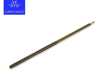 Bait DIY Fishing Mold Soft Plastisol Straight worm K043 7inch