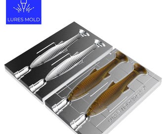 Ombretto Coda Vibrante Rocciosa Stampo Da Pesca Esca Plastica Morbida 38 Mm