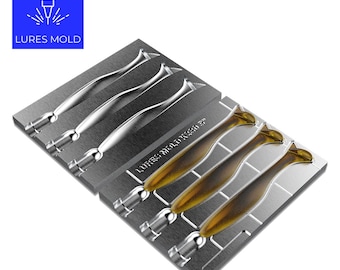 Bait DIY Fishing Mold Soft Plastisol Swimbait K230 5inch 3cavity