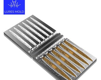Bait DIY Fishing Mold Soft Plastisol Stickbait K173 5inch 6cavity