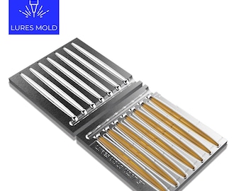 Bait DIY Fishing Mold Soft Plastisol Stickbait K207 5inch 7cavity