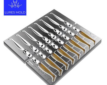 Bait DIY Fishing Mold Soft Plastisol Swimbait K214 2.5inch 8cavity