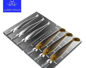Bait DIY Fishing Mold Soft Plastisol Swimbait K235 5inch 3cavity