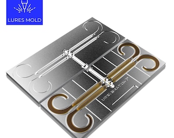 Bait DIY Fishing Mold Soft Plastisol Worm K210 7inch 4cavity