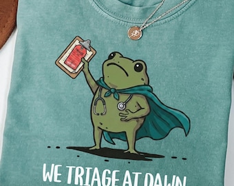 Funny Frog Triage Nurse Shirt Emergency Room ER Nursing Healthcare Worker Gift Medical Tee