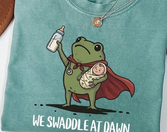 Funny Frog NICU Nurse T-Shirt Mother Baby Unit Shirt Neonatal Swaddle Gift Healthcare Hero