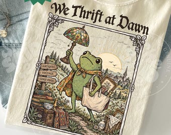 Vintage Cottagecore Frog Shirt We Thrift At Dawn Antique Flea Market Lover Comfort Colors