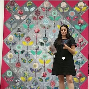 Folk Flower Quilt DIGITAL DOWNLOAD PATTERN By Anna Marie Horner