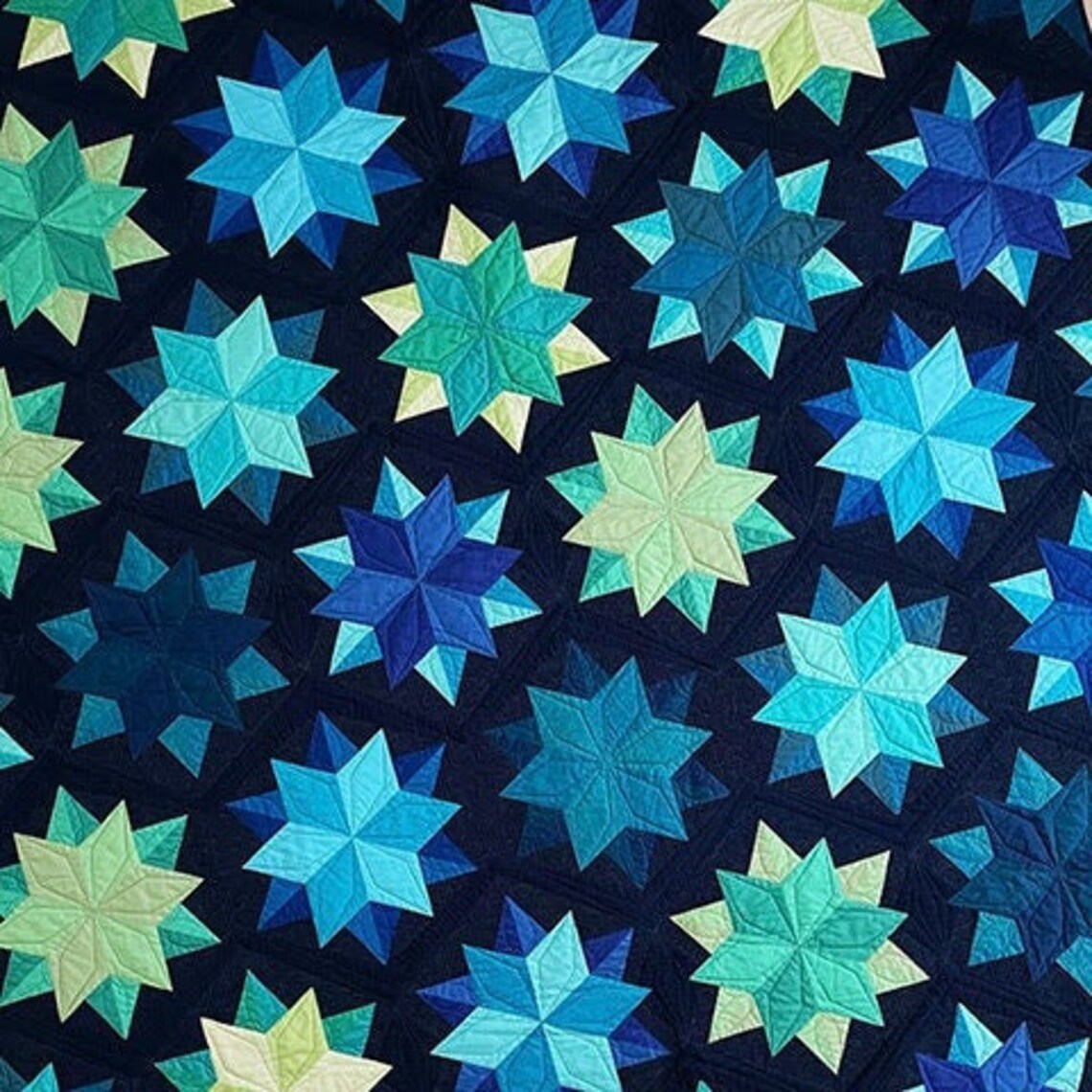 Jaybird Quilt's Night Sky Quilt Kit Featuring Kona Etsy