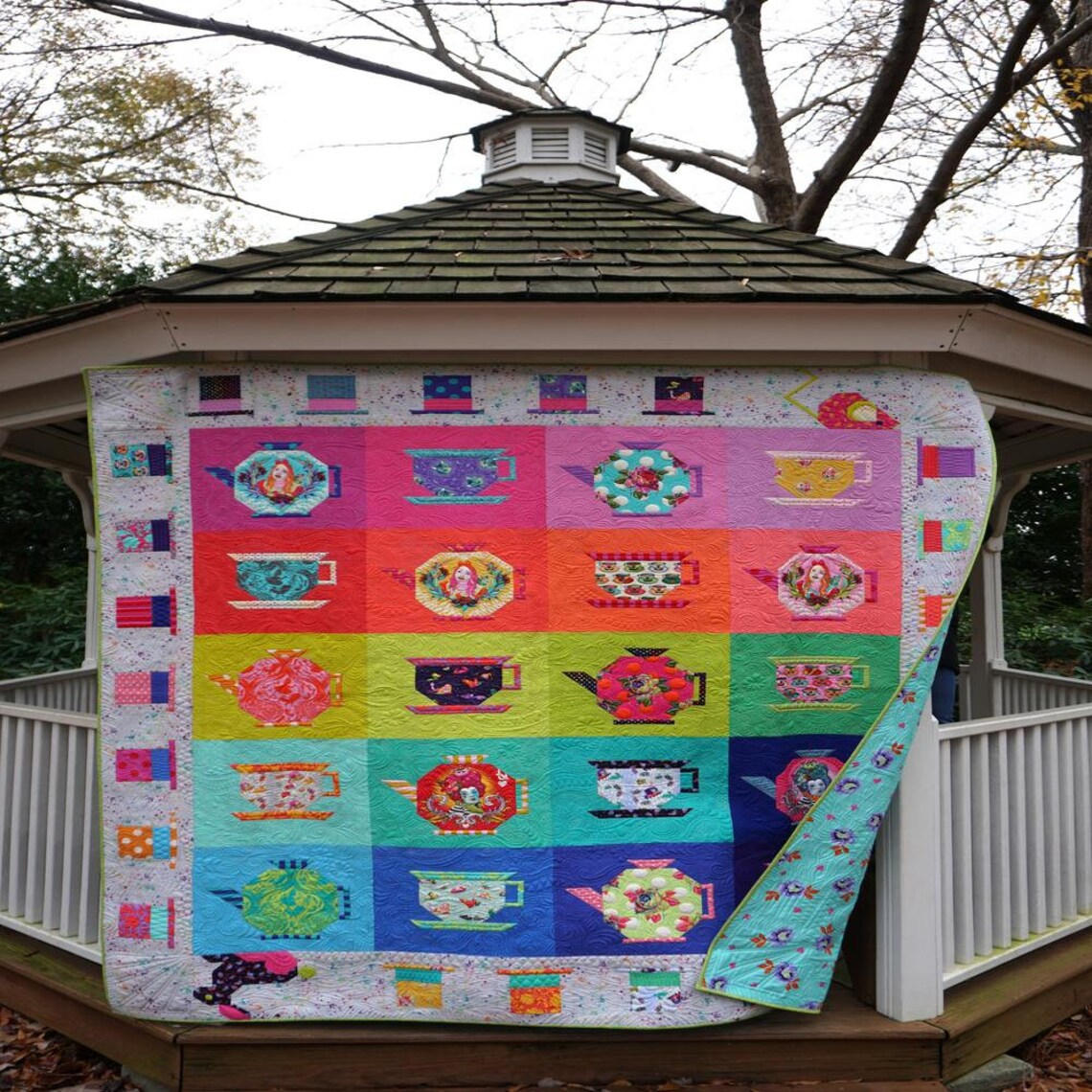 Mad Hatter's Tea Party Quilt Kit featuring Tula Pink's Etsy