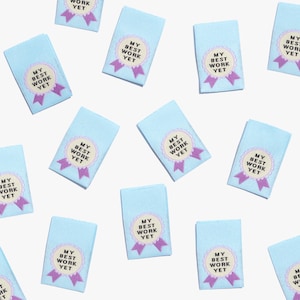 Kylie and the Machine &#39;My Best Work Yet&#39; Woven Labels