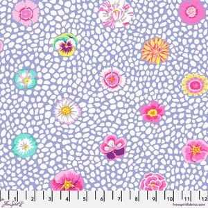 Kaffe Fassett Collective Fabric, Guinea Flower GP059.Lavender (sold by the 1/2 yard)